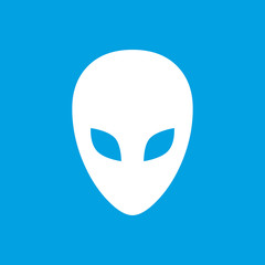 Alien white icon