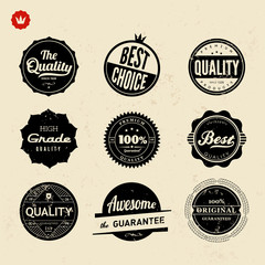 Premium Quality Labels with retro vintage design