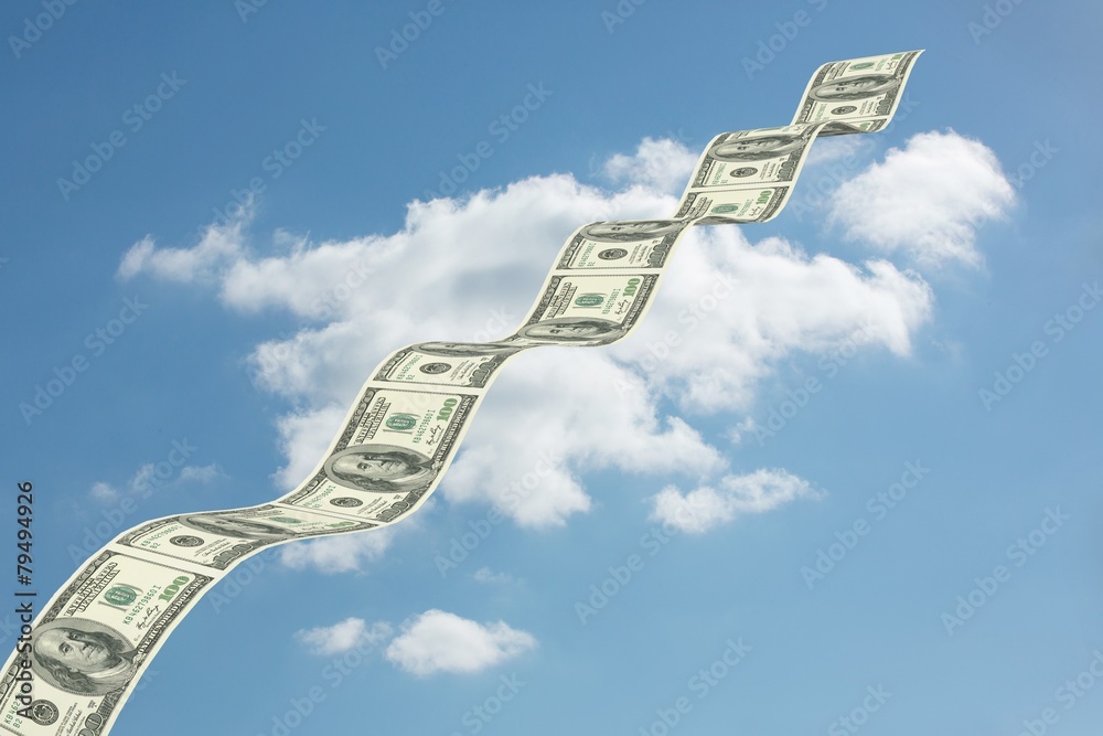 Poster composite image of bumpy dollar road