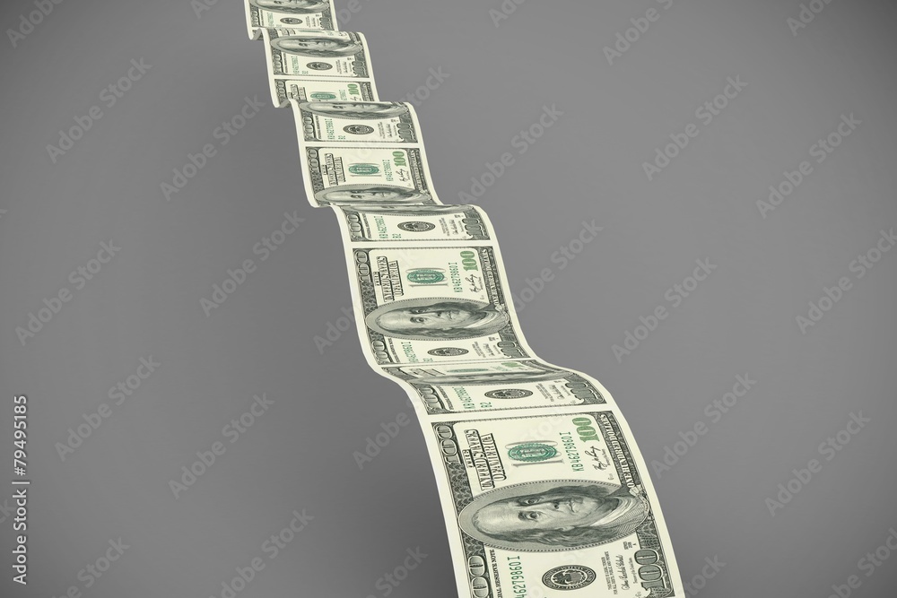 Poster composite image of bumpy dollar road