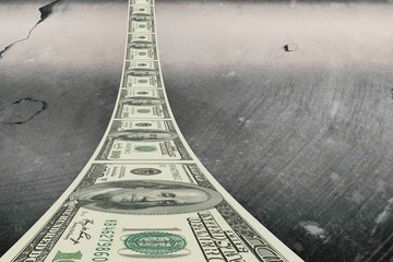 Composite image of dollar road