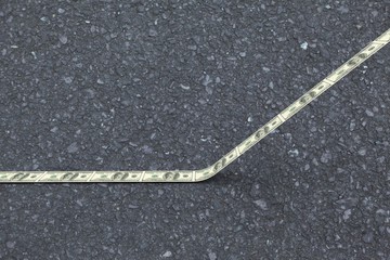 Composite image of dollar road