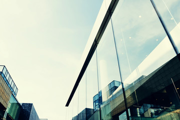 modern office building exterior and glass wall