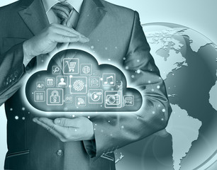 Cloud computing touchscreen interface