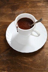 Hot chocolate in a cup