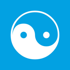 Yin Yang white icon