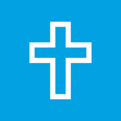 Protestant Cross white icon