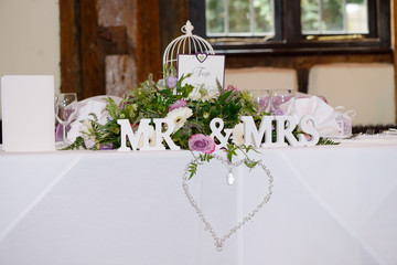 Mr & Mrs decoration