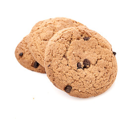 oat cookies on white background
