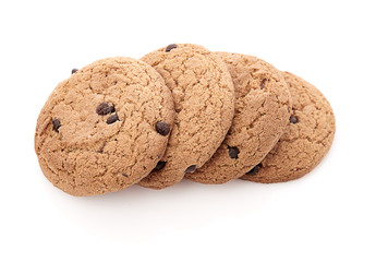 oat cookies on white background