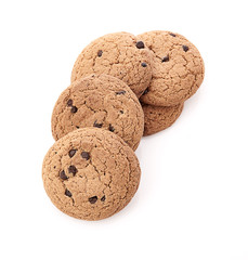 oat cookies on white background