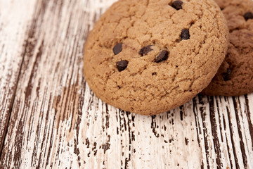 oat cookies on wooden table