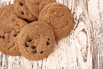 oat cookies on wooden table