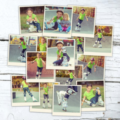 collage girl on roller skates