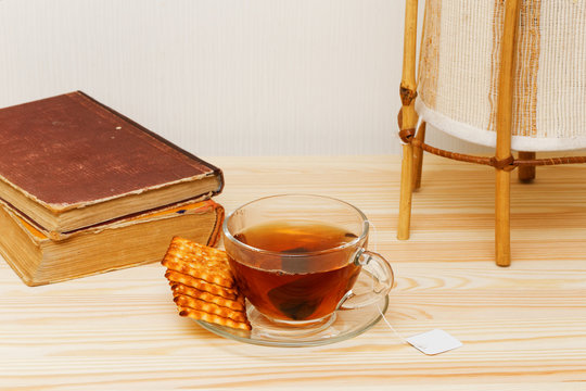 Cup of tea and books