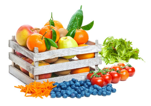 Obst und Gemüse, Kiste