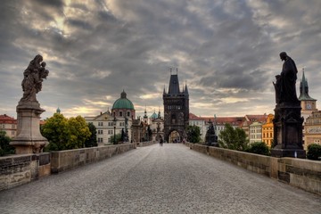 Obraz premium Historic Charles Bridge in Prague, Czech Republic