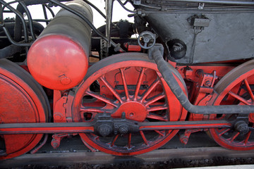 Fototapeta na wymiar Detail einer Dampflokomotive