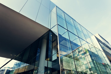 modern office building exterior and glass wall