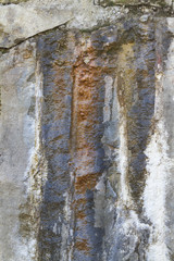 detail of the rock wall