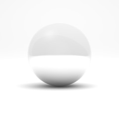 White sphere and transparent