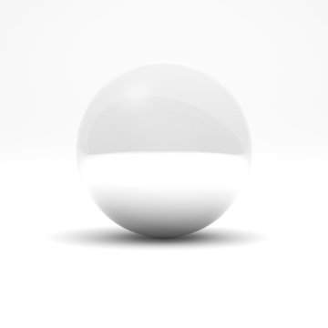 White sphere and transparent