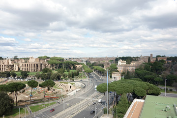 Fototapeta na wymiar aerial view of Circus maximus and the Palatine in Rome