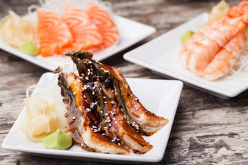 delicious mixed sashimi