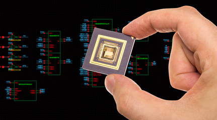 Microprocessor in hand over circuit schematic diagram