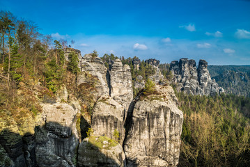 Fototapeta na wymiar Elbsandsteingebirge in der Sächsischen Schweiz