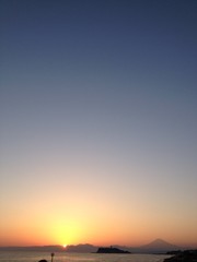 稲村ヶ崎からの夕陽