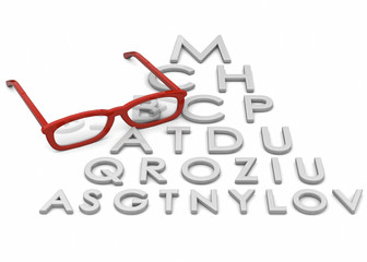 Oculistic Visit Concept - 3D