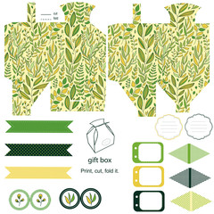 Gift box template  party set