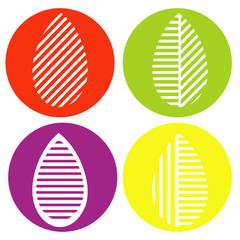 monochrome icon set with drop