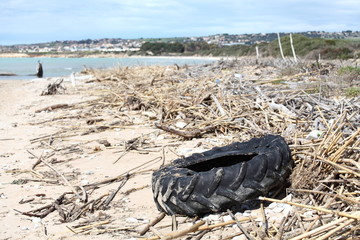 Spiaggia inquinata