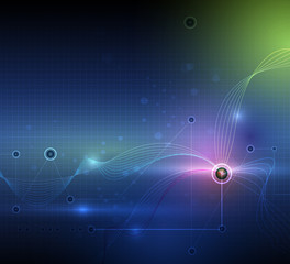 Abstract futuristic wave-digital technology concept