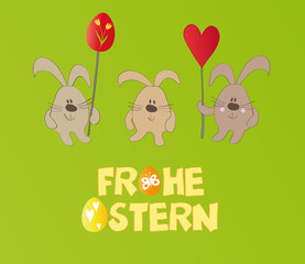 Frohe Ostern Osterhasen, Vektor