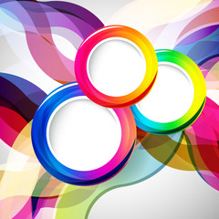 abstract background with round frames.