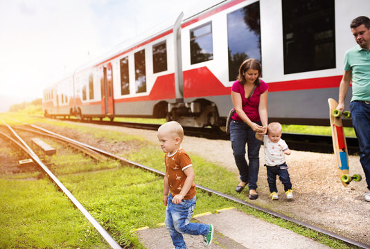 Family Travel In Train