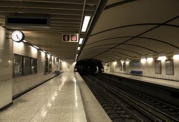 empty metro station - Powered by Adobe