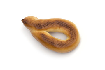 bagel on the white background