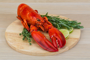 Boiled lobster