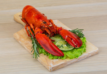 Boiled lobster