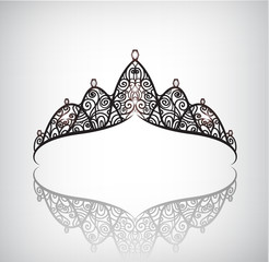 vector vintage elegant decorated with star crown icon © marylia17