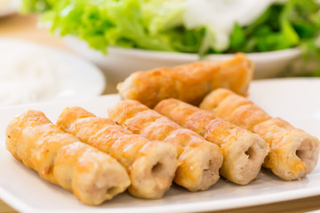 Vietnamese Meatball Wraps, Nam Neung, Vietnamese food