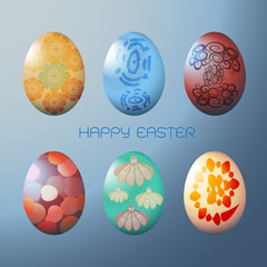 Easter egg with colorful pattern