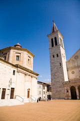 Fototapeta na wymiar Cathedral and theater, Spoleto, Italy