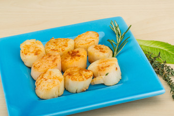 Grilled scallops