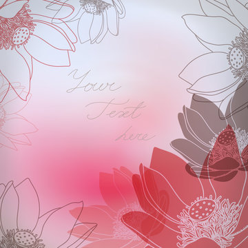Vector Floral card with place for your text. Stylish background 