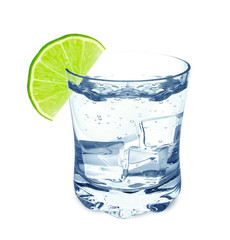 water with lime